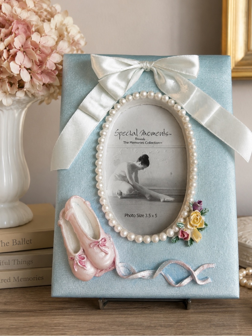 Special Moments Bow Ballerina Ballet Slippers Flowers Picture Frame 3.5x5 Photo